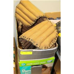 VINTAGE BASEBALL EQUIPMENT INCLU.KNEE PADS, BACK