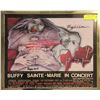 Image 1 : FRAMED PRINT SIGNED BUFFY SAINTE-MARIE IN CONCERT