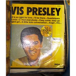 BOX WITH ELVIS RECORDS