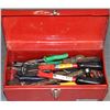 Image 1 : SMALL RED TOOL BOX FULL OF TOOLS