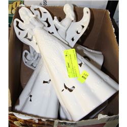 LOT OF 4 PORCELAIN/CERAMIC ANGELS 10"-12"