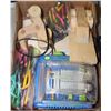 Image 1 : CRAYON MAKER AND WOODEN CARS AND BAG OF CRAFT