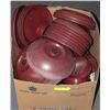 Image 1 : BOX WITH ASSORTED PLASTIC DISHWARE INCL. COFFEE