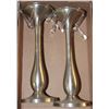 Image 1 : SET OF PEWTER TALL TEARDROP CANDLESTICKS