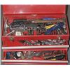 Image 1 : 2 DRAWER RED TOOL BOX FULL OF TOOLS