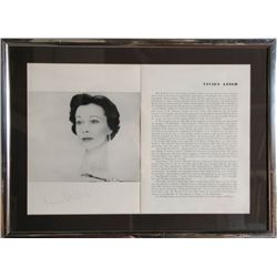 Vivien Leigh Autographed Article #