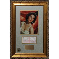 Ava Gardner, Autographed Personal Check with Photograph #