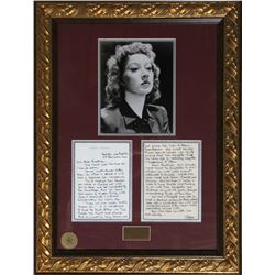 Greer Garson, Photograph with Personal Letter #