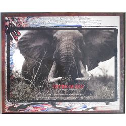 Peter Beard, Elephant from Carnets Africains Exhibition, Poster