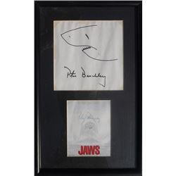 Peter Benchley, Jaws Doodle, Marker Drawing with Mini Movie Poster