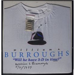 William S. Burroughs, Will He Have 3-D In Time? May I, Autographed T-Shirt with Bullet Shells
