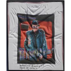 William S. Burroughs, Will He Have 3-D In Time? April, Autographed T-Shirt with Bullet Shells