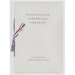 Harry S. Truman Inauguration Ceremonies Program & Invitation #