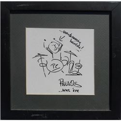 Phil Collins, Self Portrait Drumming Hairline, Print on Ceramic