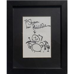 Phil Collins, Self Portrait Drumming, Marker Drawing