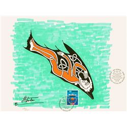 Jacques-Yves Cousteau, Droit de la Mer, Lithograph with United Nations Stamp #