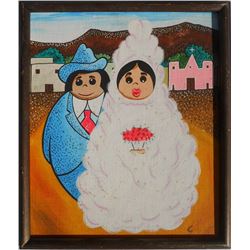 Xavier Cugat, Wedding Couple, Oil Painting