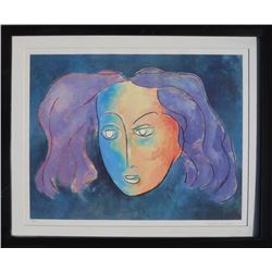 Phyllis Diller, Self Portrait, Lithograph