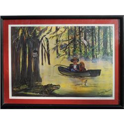 Buddy Ebsen, Bayou Menu, Offset Lithograph