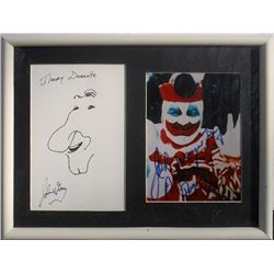 John Wayne Gacy, Jimmy Durante Sketch, Ink Drawing with Color Photograph