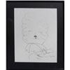 Image 1 : Tippin Hedren, Fancy Dog Doodle, Ink Drawing