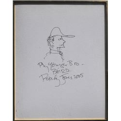 Randy Jones, Portrait of Baird, Marker on T-Shirt