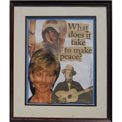 Sally Kirkland, What Does It Take to Make Peace?, Magazine Collage on Paper