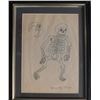 Image 1 : Henry Lee Lucas, Skeleton and Moon, Ink Drawing