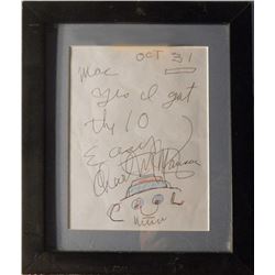 Charles Manson, Cool Guy, Letter with Color Pencil Drawing