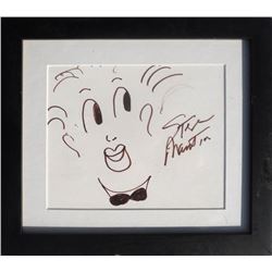 Steve Martin, Portrait with Bow Tie Doodle, Marker Drawing