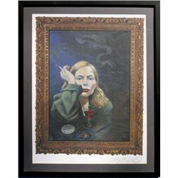 Joni Mitchell, Self Portrait with Wine from Both Side Now, Offset Lithograph