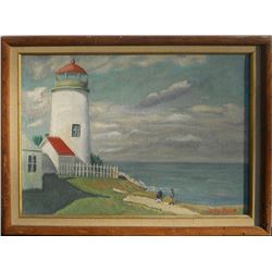 Jack Paar, Lighthouse, Oil Painting