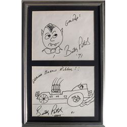 Butch Patrick, Eddie Munster Doodles, Two Marker Drawings