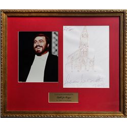 Luciano Pavarotti, Italian Church for Doodle For Hunger, Pencil Drawing #
