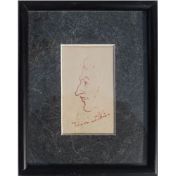 Vincent Price, Self Portrait Red, Ink Drawing