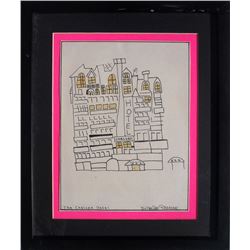 Dee Dee Ramone, The Chelsea Hotel, Ink and Marker Drawing