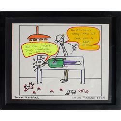 Dee Dee Ramone, Horror Hospital, Ink and Marker Drawing