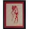 Image 1 : Dee Dee Ramone, Woman in Red, Ink Drawing