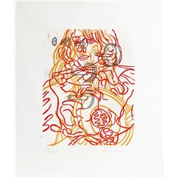 David Salle, Untitled for Film Forum, Woodcut