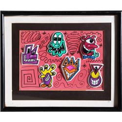 Kenny Scharf, Set of Magnets with Doodle Dedication