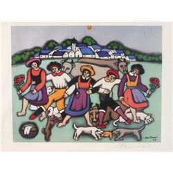 Elke Sommer, Folk Dancing, Offset Lithograph