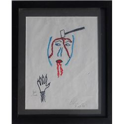 Ottis Toole, Axe and Claws, Marker Drawing