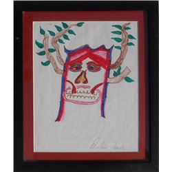 Ottis Toole, Mythological Creature Head, Marker Drawing