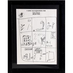 9 Spot Illustrations for the New Yorker Rejected, Offset Print
