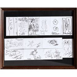 Various Celebrities, Autographs and Business Card Doodles, 13 Marker on Business Cards