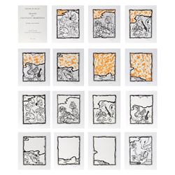 Pierre Alechinsky, Balzac, Portfolio of 7 Etchings and 14 Linocuts with text