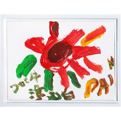 Nam June Paik, Flower, Acrylic Painting