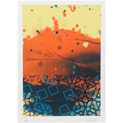 Hong Hao, Untitled Blue Squares, Etching