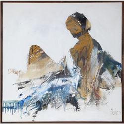 Gino Hollander, Seated Woman, Oil Painting