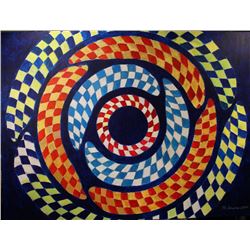 Mickey Frome, Concetric Circles of Thought, Acrylic Painting